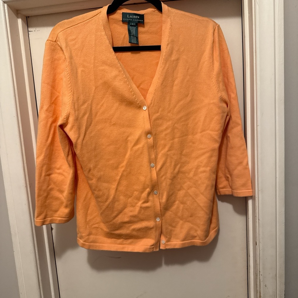 Lauren Ralph Lauren Orange Cardigan
